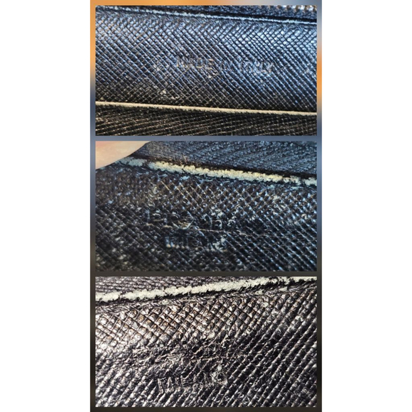 Prada Vintage Saffiano Leather Continental Zip Around Wallet w/Replaced Zip Pull - Picture 11 of 16